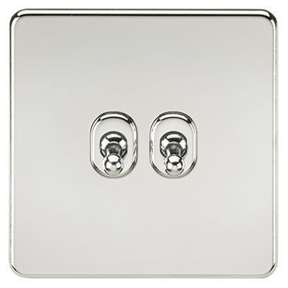 Picture of Screwless 10AX 2G 2-Way Toggle Switch - Polished Chrome