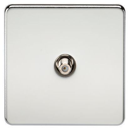 Picture of Screwless 1G SAT TV Outlet (Non-Isolated) - Polished Chrome