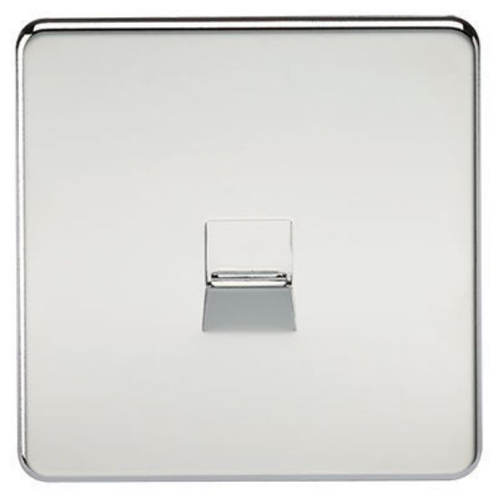 Picture of Screwless Telephone Master Socket - Polished Chrome