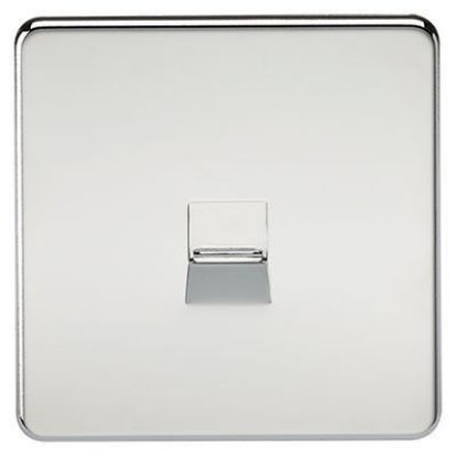 Picture of Screwless Telephone Extension Socket - Polished Chrome