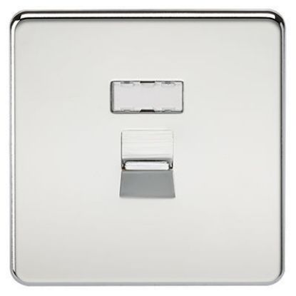 Picture of Screwless RJ45 network outlet - polished chrome