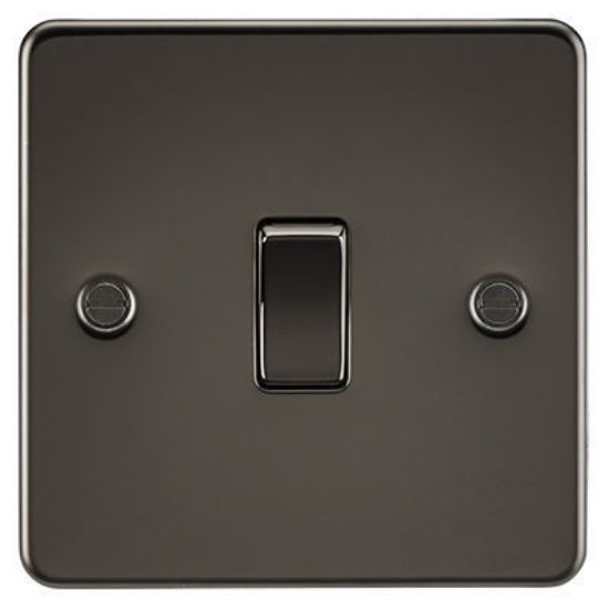 Picture of Flat Plate 10AX 1G Intermediate Switch - Gunmetal