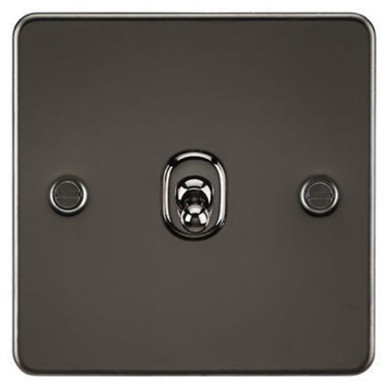 Picture of Flat Plate 10AX 1G Intermediate Toggle Switch - Gunmetal