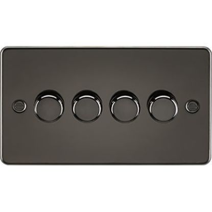 Picture of Flat Plate 4G 2 Way Dimmer 60-400W - Gunmetal