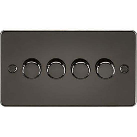 Picture of Flat Plate 4G 2 Way Dimmer 60-400W - Gunmetal