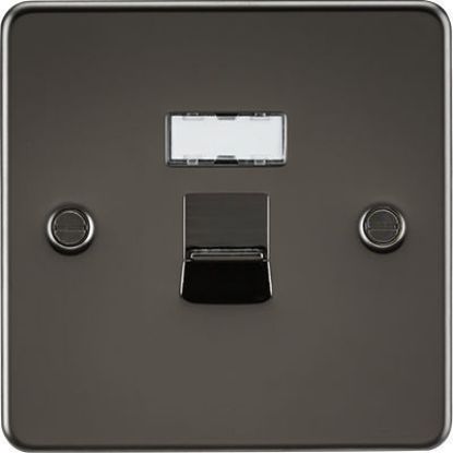 Picture of Flat Plate RJ45 Network Outlet - Gunmetal