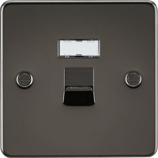 Picture of Flat Plate RJ45 Network Outlet - Gunmetal