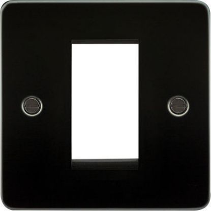 Picture of Flat Plate 1G Modular Faceplate - Gunmetal