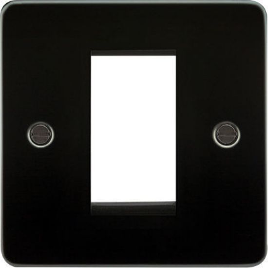 Picture of Flat Plate 1G Modular Faceplate - Gunmetal