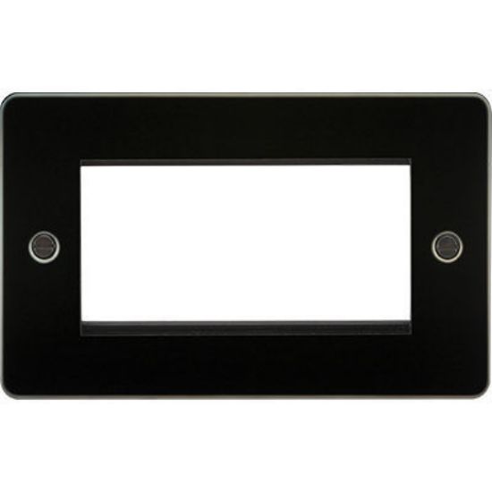 Picture of Flat Plate 4G Modular Faceplate - Gunmetal