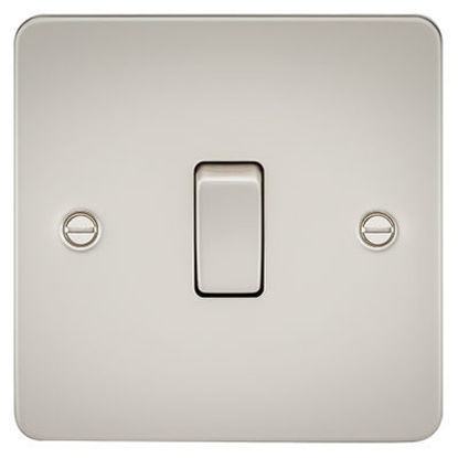 Picture of Flat Plate 10AX 1G 2 Way Switch - Pearl
