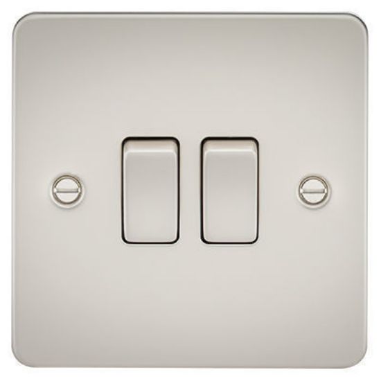 Picture of Flat Plate 10AX 2G 2-Way Switch - Pearl