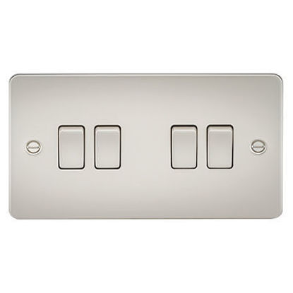 Picture of Flat Plate 10AX 4G 2-Way Switch - Pearl
