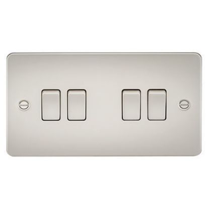 Picture of Flat Plate 10AX 4G 2-Way Switch - Pearl