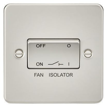 Picture of Flat Plate 10AX 3 Pole Fan Isolator Switch - Pearl