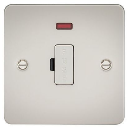 Picture of Flat Plate 13A Fused Spur Unit with Neon - Pearl