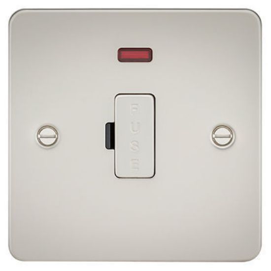 Picture of Flat Plate 13A Fused Spur Unit with Neon - Pearl