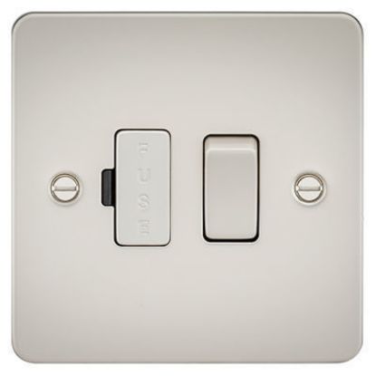 Picture of Flat Plate 13A Switched Fused Spur Unit - Pearl