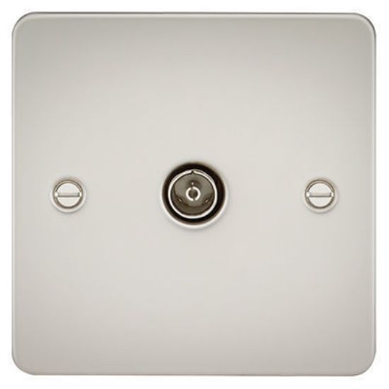 Picture of Flat Plate 1G TV Outlet (Non-Isolated) - Pearl