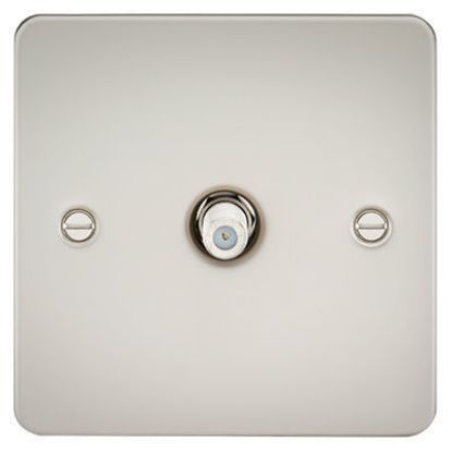 Picture of Flat Plate 1G SAT TV Outlet (Non-Isolated) - Pearl