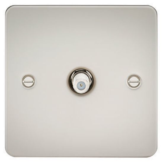 Picture of Flat Plate 1G SAT TV Outlet (Non-Isolated) - Pearl