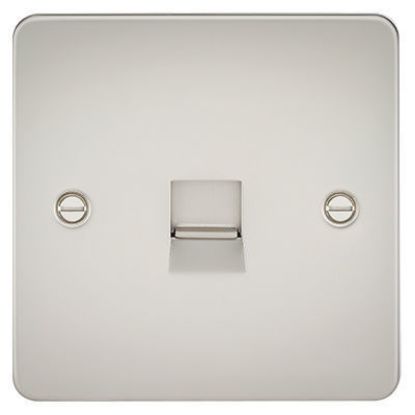 Picture of Flat Plate Telephone Master Socket - Pearl