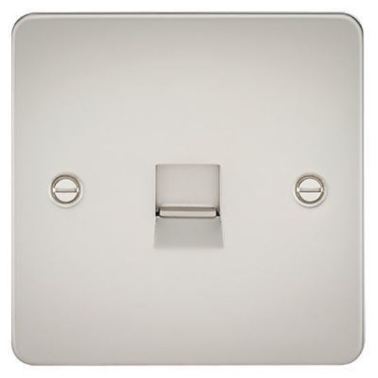 Picture of Flat Plate Telephone Master Socket - Pearl