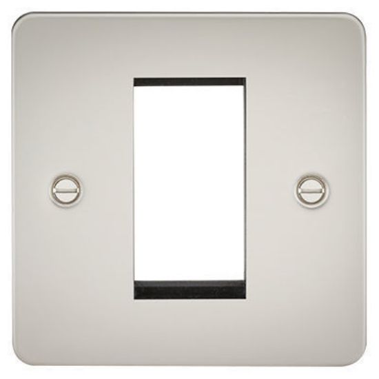 Picture of Flat Plate 1G Modular Faceplate - Pearl