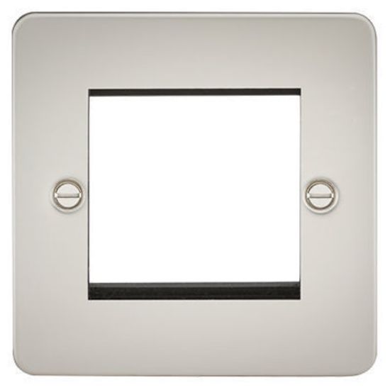 Picture of Flat Plate 2G Modular Faceplate - Pearl