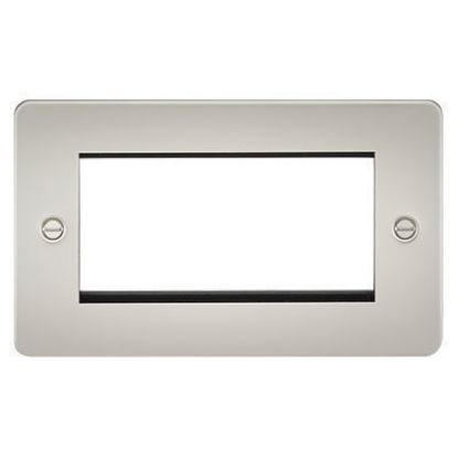 Picture of Flat Plate 4G Modular Faceplate - Pearl