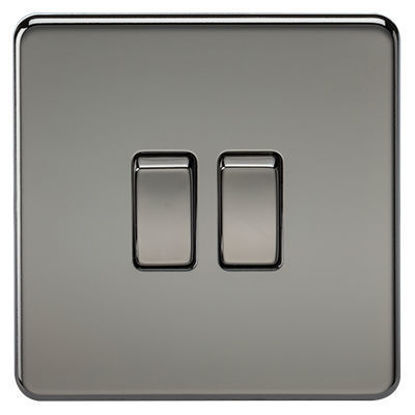 Picture of Screwless 10AX 2G 2-Way Switch - Black Nickel