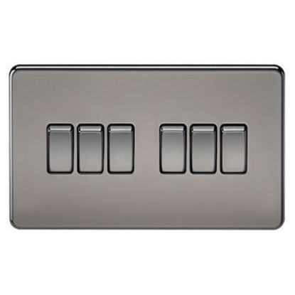 Picture of Screwless 10AX 6G 2-Way Switch - Black Nickel