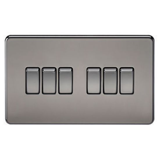 Picture of Screwless 10AX 6G 2-Way Switch - Black Nickel