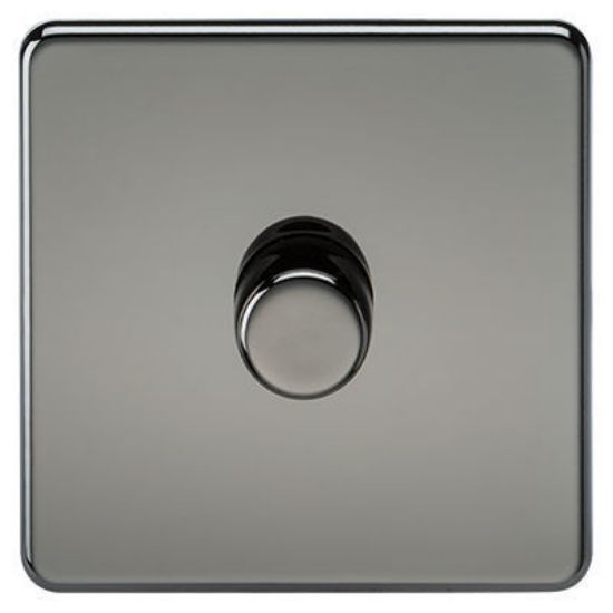 Picture of Screwless 1G 2-Way 10-200W (5-150W LED) Trailing Edge Dimmer - Black Nickel