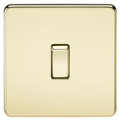 Picture of Screwless 10AX 1G 2-Way Switch - Polished Brass