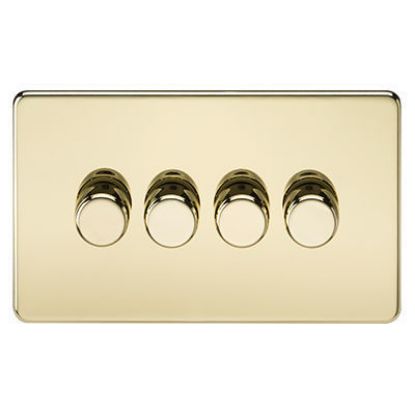 Picture of Screwless 4G 2-Way Dimmer 60-400W - Polished Brass