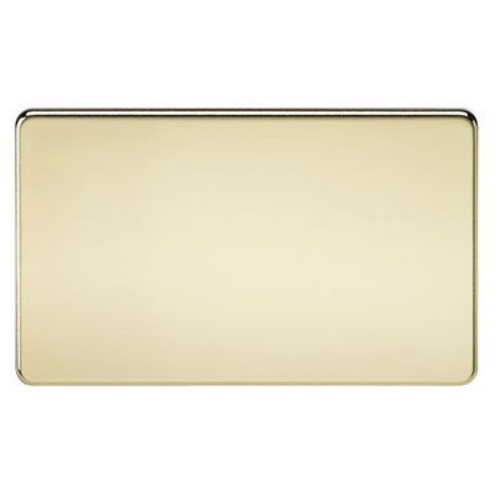 Picture of Screwless 2G Blanking Plate - Polished Brass