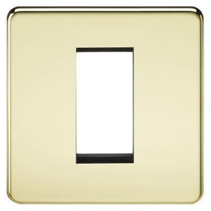 Picture of Screwless 1G Modular Faceplate - Polished Brass