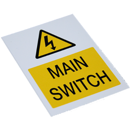 Picture of WLTHL55YB Main Switch Warning Label Pack of 5