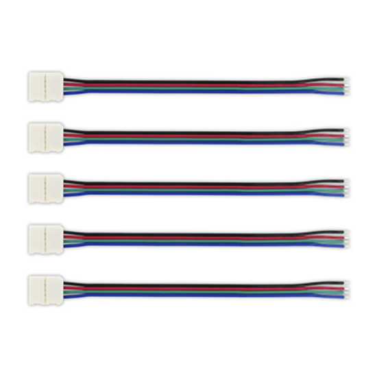 Picture of Pack of 5 - Connector to 150mm Wire for IP33/IP20 RGB LED Strip