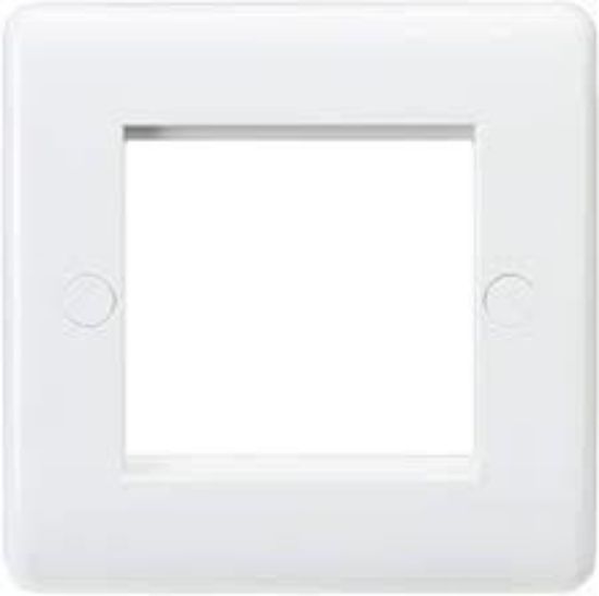 Picture of Curved Edge 2 Gang White Modular Faceplate