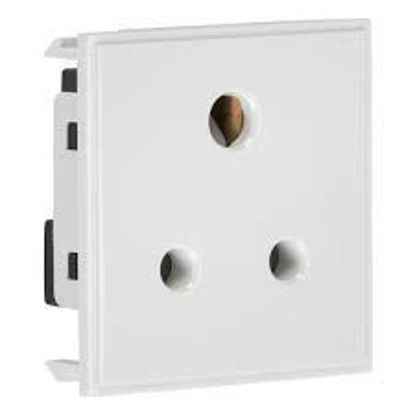 Picture of 5A Unswitched Round Socket Module, White