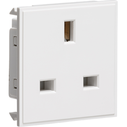 Picture of 1 Gang 13A Unswitched Socket Module, White