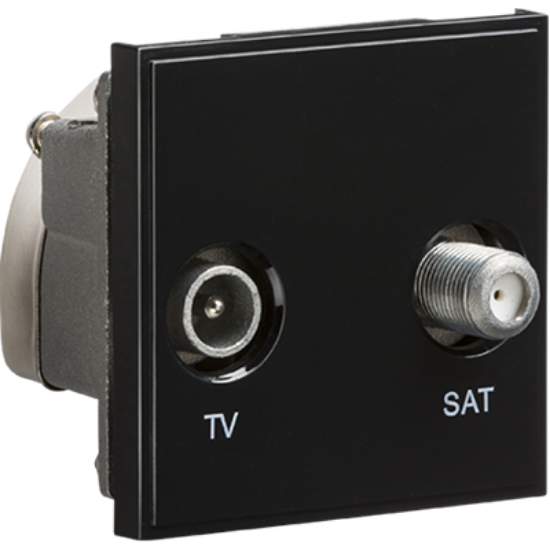 Picture of Diplexed TV/SAT Outlet Module, Black