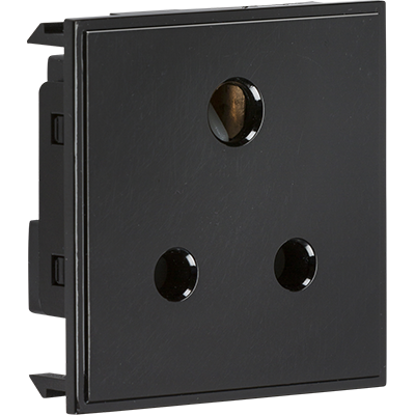 Picture of 5A Unswitched Round Socket Module, Black