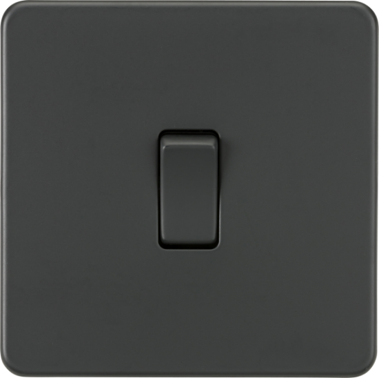 Picture of Screwless 10AX 1G 2-Way Switch - Anthracite