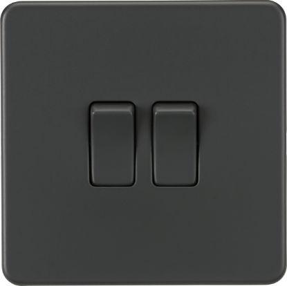 Picture of Screwless 10AX 2G 2-Way Switch - Anthracite