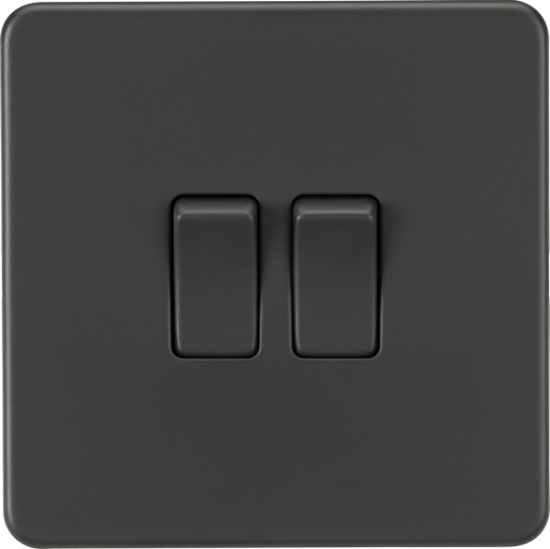 Picture of Screwless 10AX 2G 2-Way Switch - Anthracite