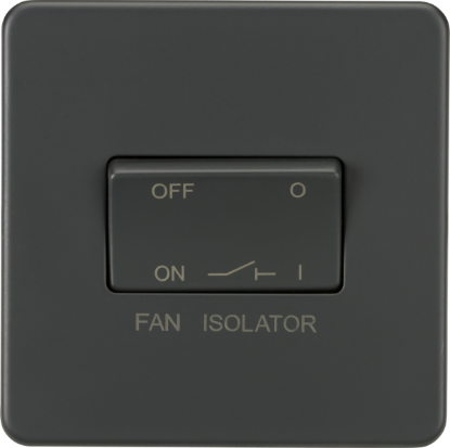 Picture of Screwless 10AX 3 pole Fan Isolator Switch - Anthracite