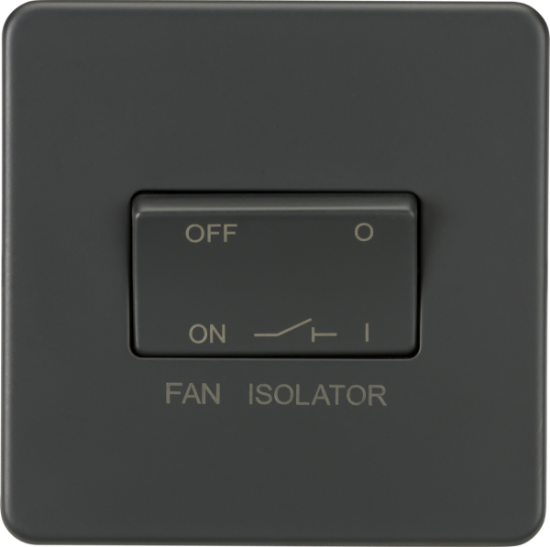 Picture of Screwless 10AX 3 pole Fan Isolator Switch - Anthracite